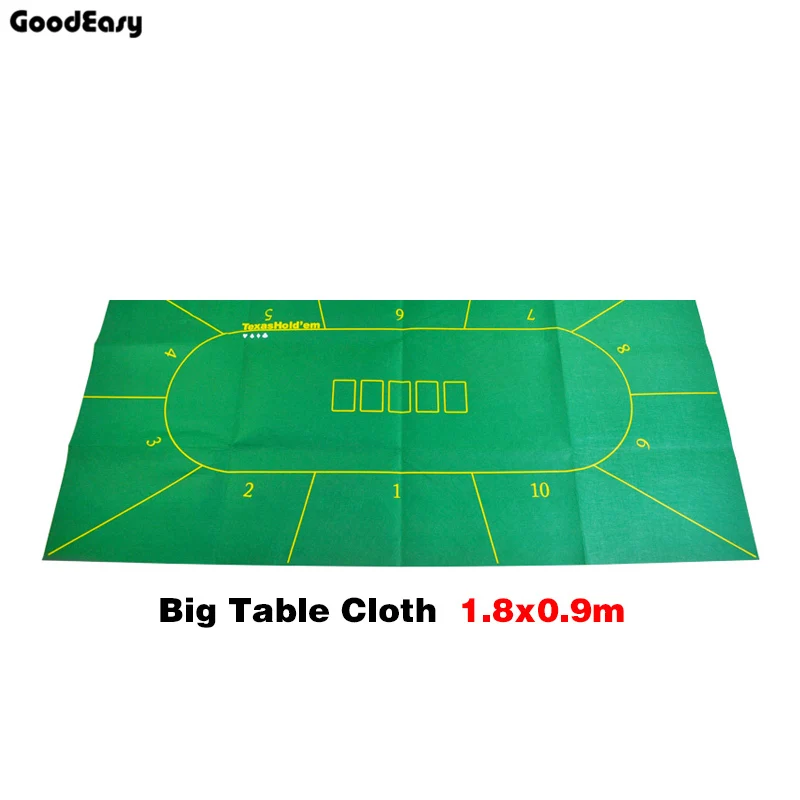 180*90cm Poker Table Cloth Texas Hold'em Poker Layouts Tablecloth Felt 10 Players Poker Mat / Tapis Poker Non-woven Fabrics