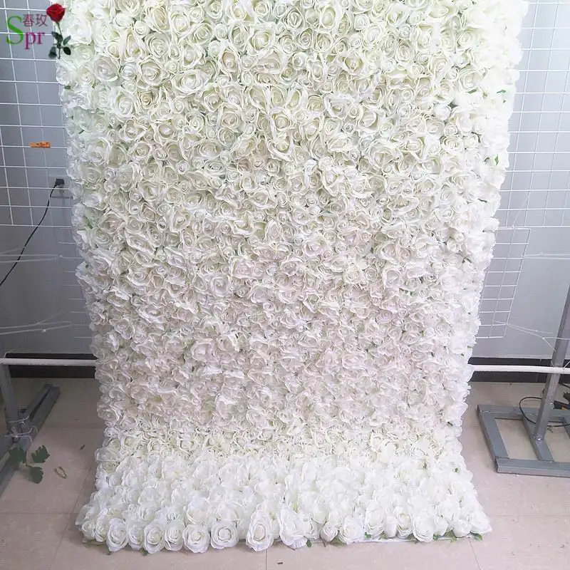 

SPR wedding flower wall can roll up easy Installation stage backdrop decorative artificial flower table runner arch floral