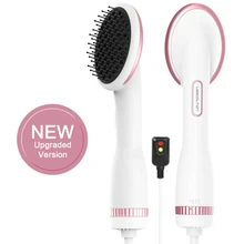 Один шаг фен стайлер Горячие воздушные лопасти щетка для всех типов волос спутывание бесплатно голова массаж выпрямитель для волос уход инструмент для укладки