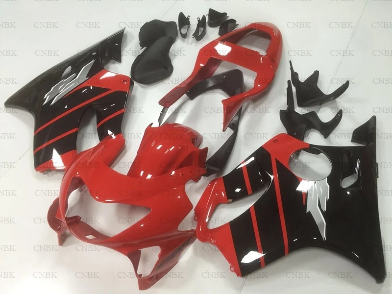 Пластиковые обтекатели для мотоциклов Honda CBR600F4i 2001-2003 черный красный набор всего