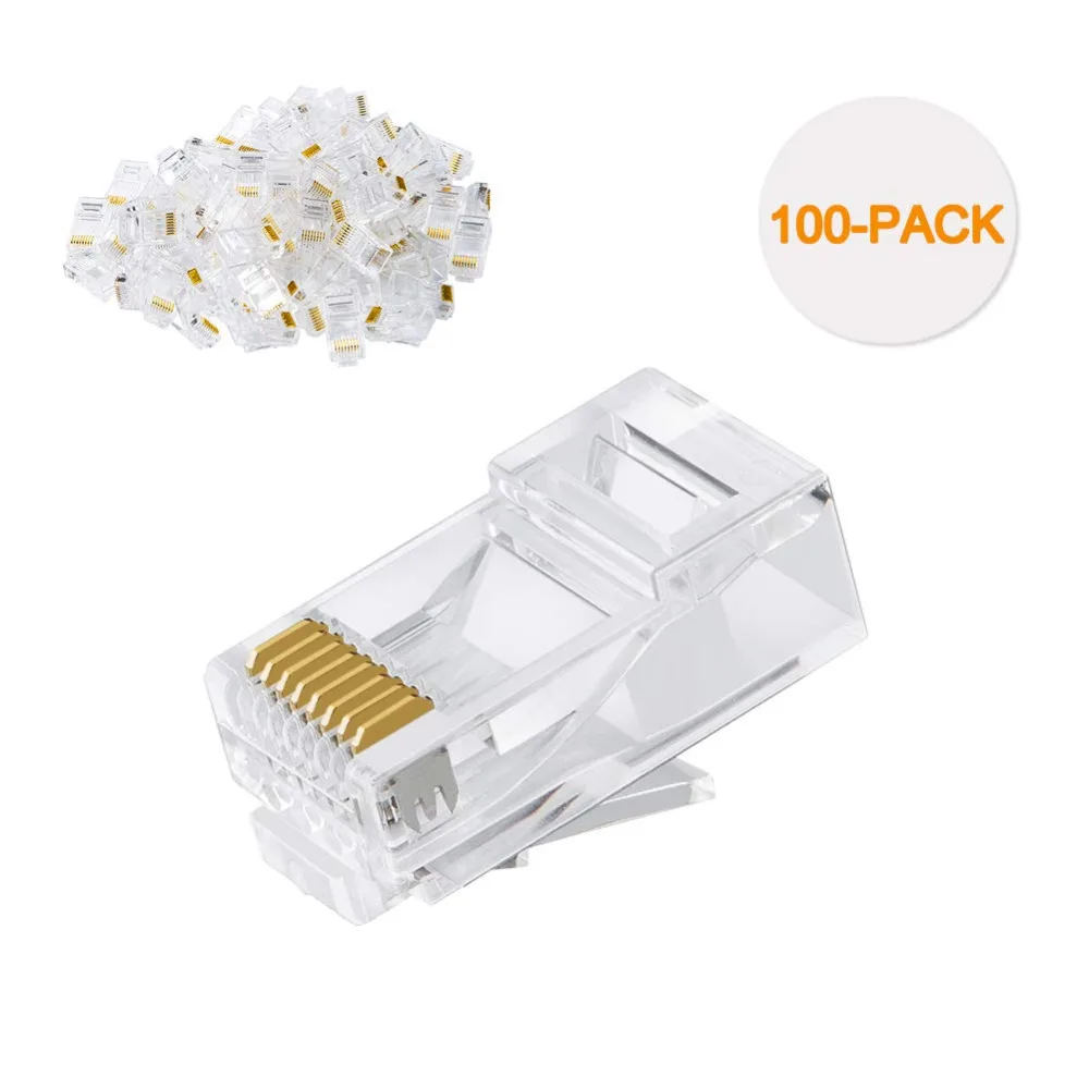 Концы Cat6 RJ45 кабельный разъем Cat6a/Cat5e обжимные разъемы Ethernet прозрачные| |
