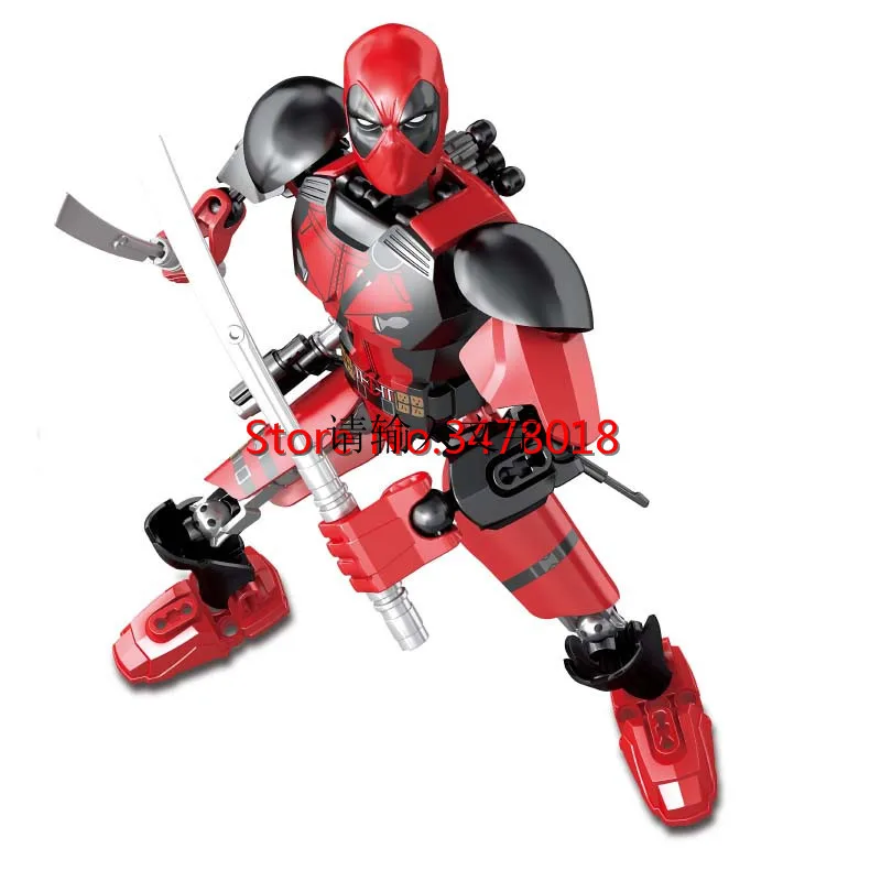 

Sermoido Blocks Marveled Super Heroes Deadpool Thanos Hulk Doctor Strange Ebony Maw Venom Supergiant Legoingly Toys