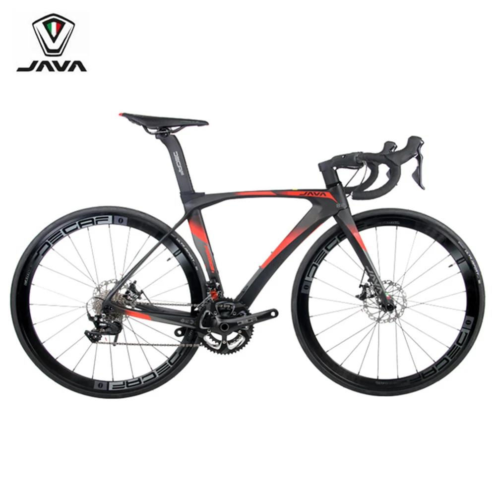 JAVA Feroce Carbon 700C Road Bike With 105 R7000 Shifter Aluminum Wheels 22 speed Hydraulic Disc Brake Racing Bicycle