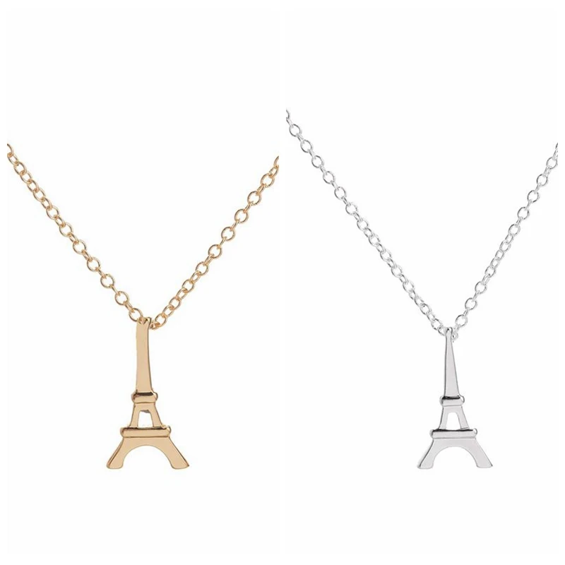 2016 Fashion Necklace Vintage Small French Eiffel Tower Charm Couple Necklace Jewelry for Women Best Friend Gifts