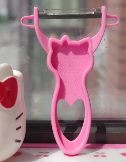 Доставка каваи розовый hello kitty очиститель для овощей и фруктов Parer нож нарезания