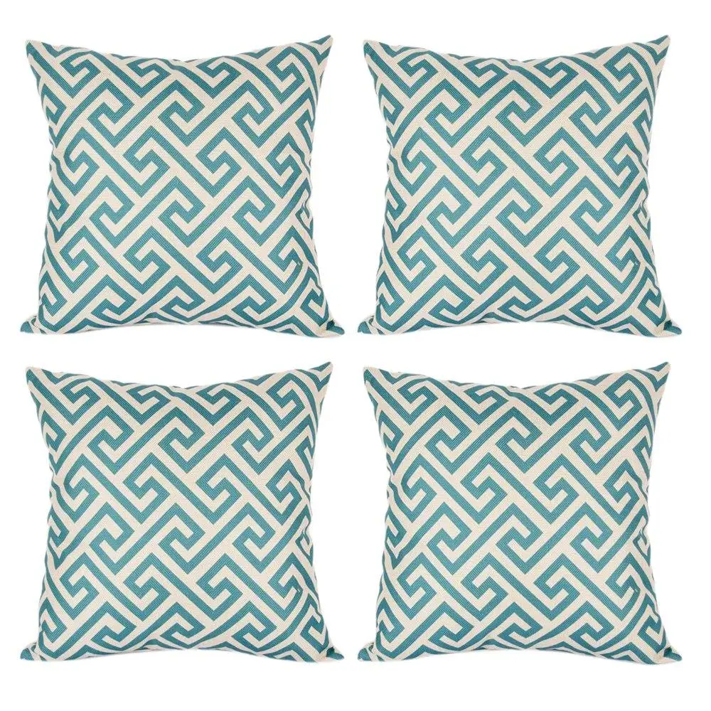 

Hot Labyrinth Patterns Cushion Cover Canvas Decorative Square Throw Pillow Cases LinenFor Sofa Bedroom 18 X 18 Inch, With I