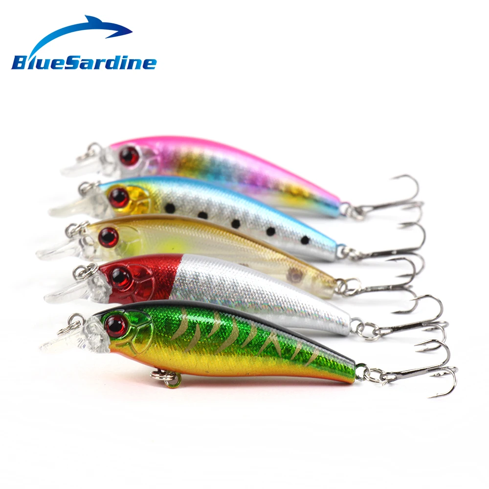 BlueSardine 5PCS 7CM 6.7G Fishing Lures Hard Bait Isca Artificial Minnow Lure Fishing