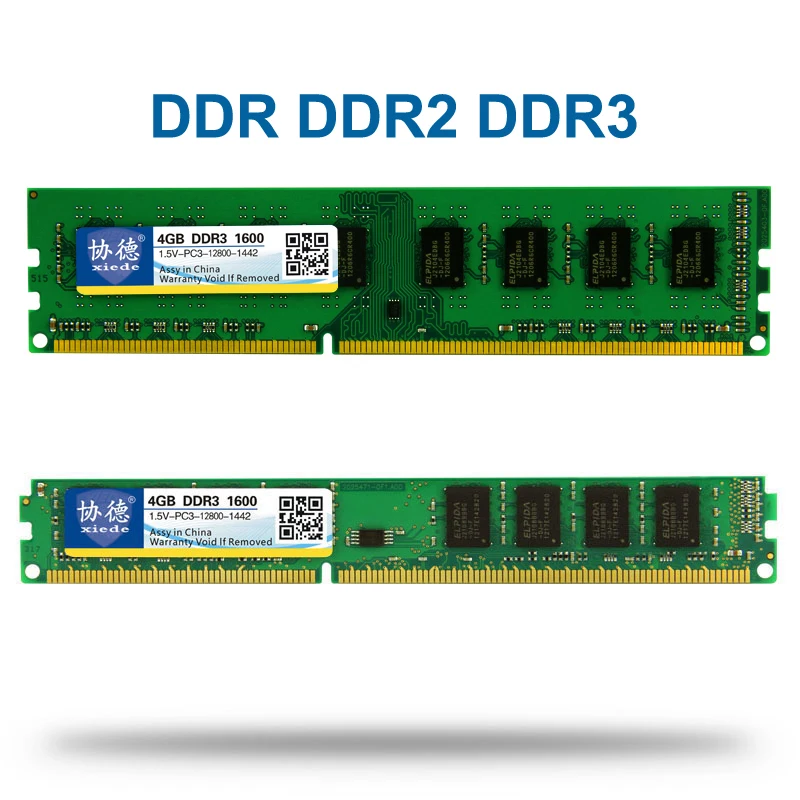 Xiede ddr 1 2 3 ddr1 DDR2 DDR3/PC1 PC2 PC3 512 МБ ГБ 4 8 16 Настольный компьютер PC Оперативная Память