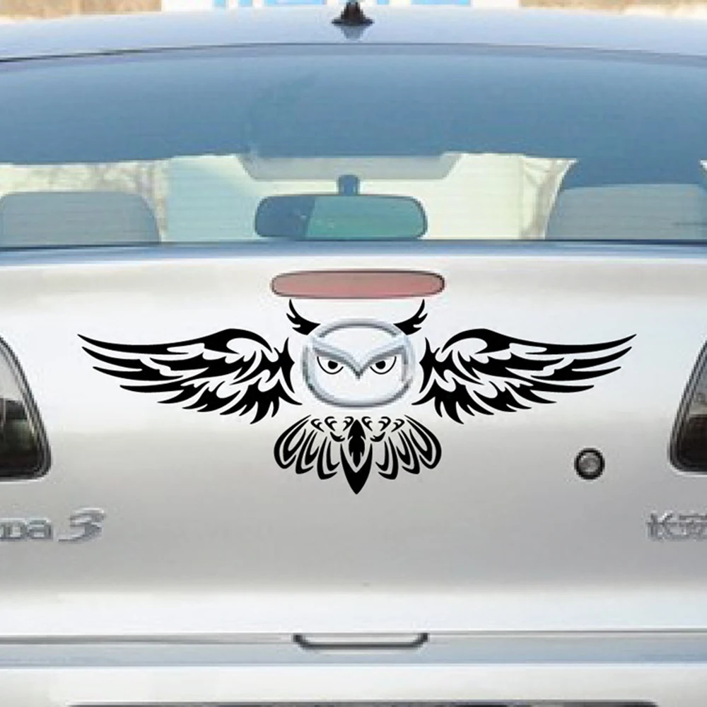 Funny Car Sticker Standard Decorative Decal Owl Styling For Mazda 2 3 5