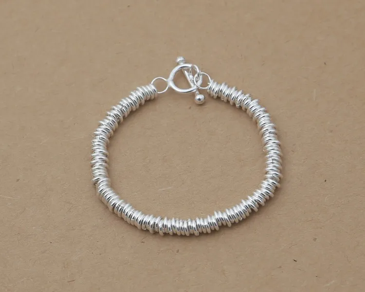 Женский браслет ручной работы из тайского серебра 925 пробы, хороший браслет, приносящий удачу, браслет из чистого серебра