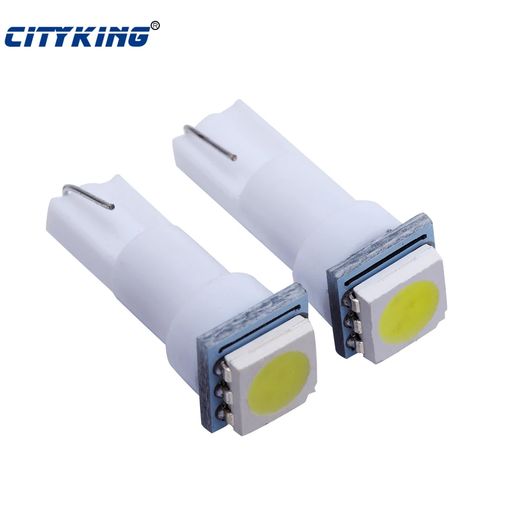 

100pcs T5 led 5050 1SMD led t5 bulb with wedge base for dashboards(Gauge bulbs) led t5 12v White/Green/Blue/Red/Yellow