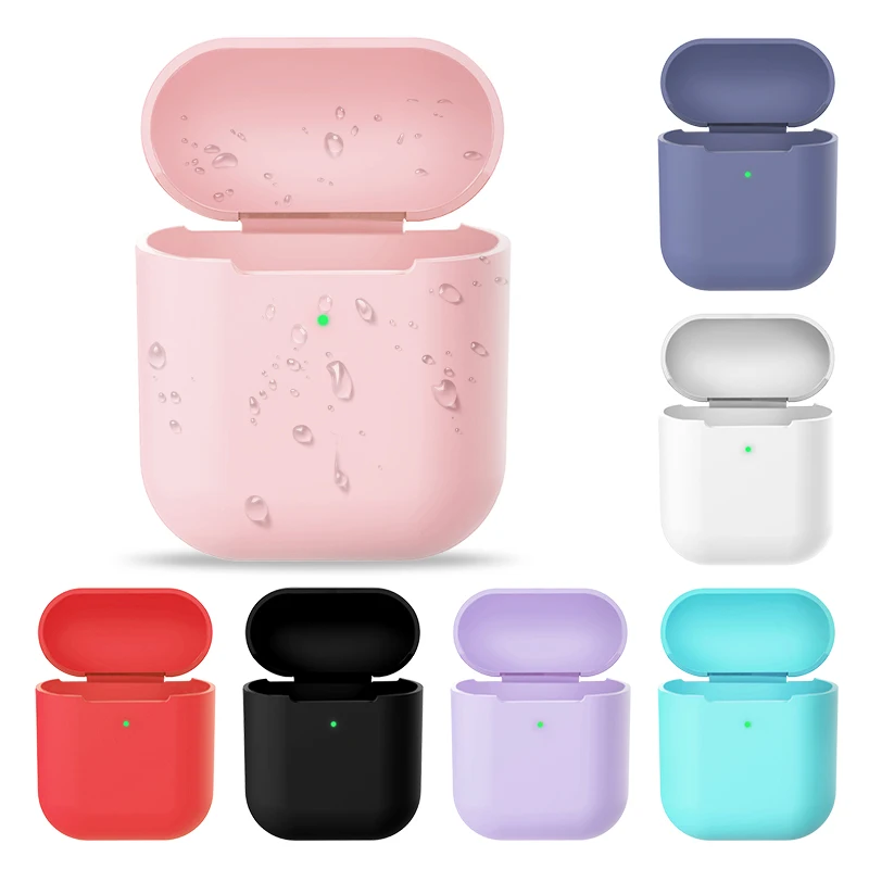 

EKDME Silicone Case For Airpods 2 Protective Cover Bluetooth Wireless Earphone Case Skin Accessories For Apple Air pods 2 Pouch