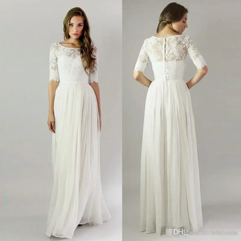 bohemian modest wedding dresses