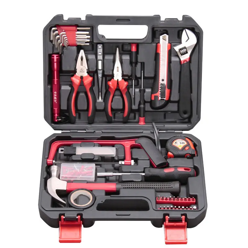 

48 in 1 Household Hand Tool Kit with Toolbox Hammer Plier Screwdriver Knife Wrench Repair Hand Tools Set Woodworking Tools