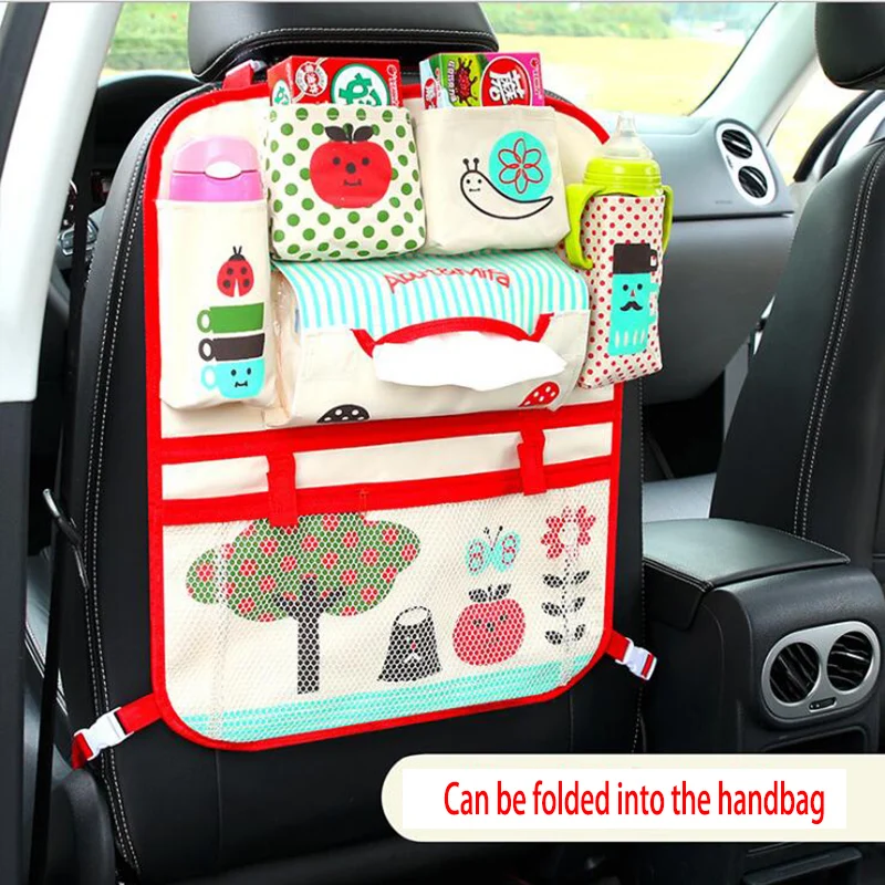 

Cartoon Baby Children Stowing Tidying Car Seat Storage Bag Hanging Bags Car Seat Back Bag Multifunction Storage Bag Organizer
