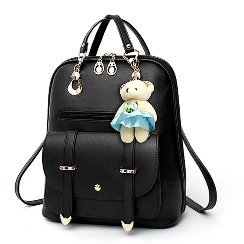 Fashion Small Women Backpack Female School Bags for Teenage Girls Mini Pu Leather Bookbag 2018 ...