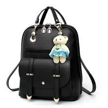 Fashion Small Women Backpack Female School Bags for Teenage Girls Mini Pu Leather Bookbag 2018 Cute