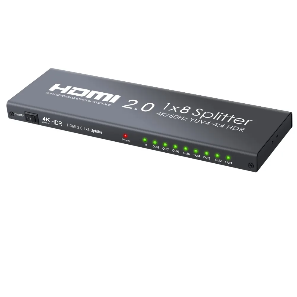 Neoteck 1 в 8 Выход HDMI 2,0 сплиттер поддержка 4 к/60 Гц YUV 4:4:4 HDR 1 в 8 Выход HDMI распределительный усилитель для Xbox One X PS4