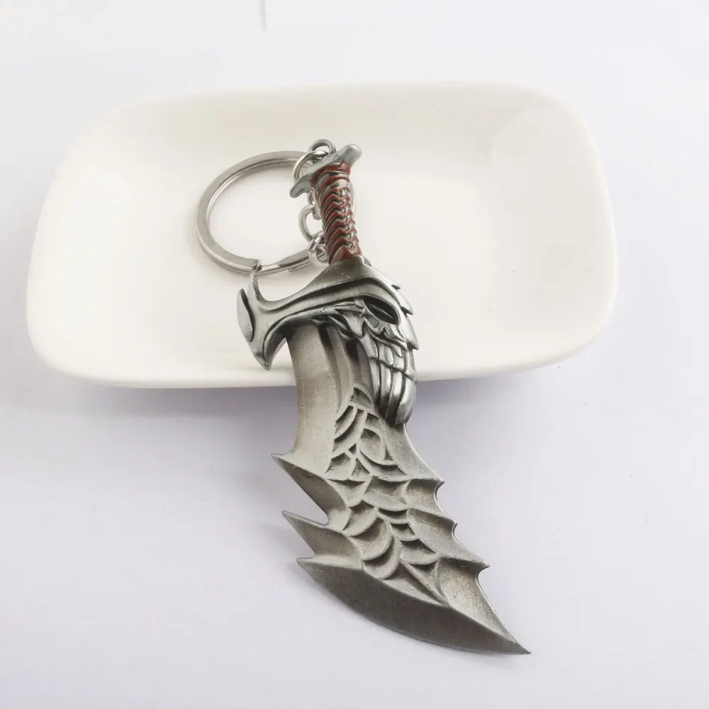 God Of War 4 Logo Keychain Kratos Axe Knife Key Chains Sword OLYMPUS KRATOS Model male and female personality keychain - Цвет: K529