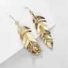 Shineland Trendy Leaf Vintage Drop Dangle Earrings For Women Gold Color Leaves Fashion Jewelry Brincos Pendientes Gifts 2022 ► Photo 3/4
