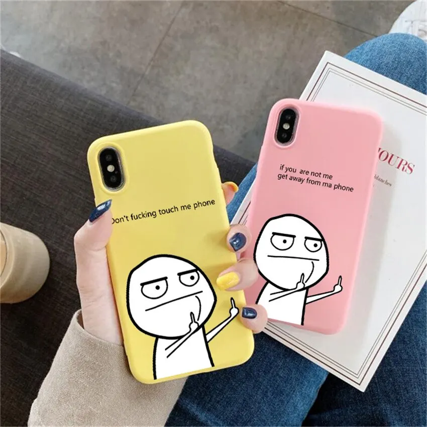 Cartoon Finger Funny phone Case For iPhone X 7 Plus XS 10 Case Silicone Phone Cover For iPhone 6S 8 6 Plus XS Max Case