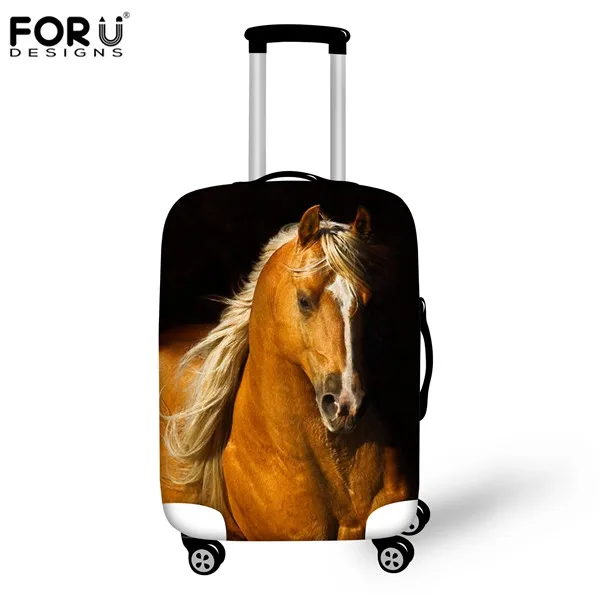 FORUDESIGNS/3D лошадь Лев животное путешествия багаж Защитные чехлы для 18-30 дюймов багажник кейс на колесиках чемодан Крышка на молнии - Цвет: C663