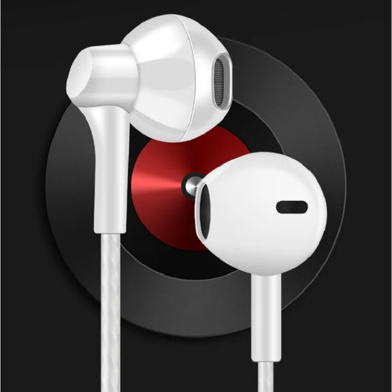 

Musttrue Stereo Bass Earphone White In-ear Headset with Mic Handsfree Earbuds for Phones Iphone Xiaomi Samsung Huawei