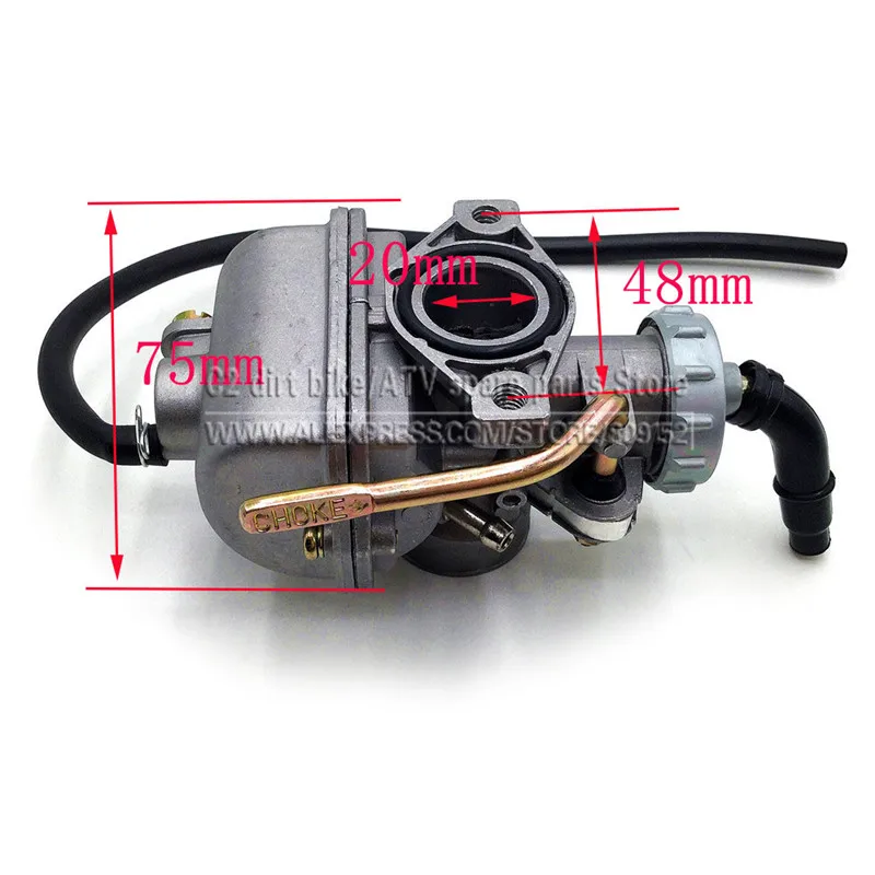 Skup PZ20 20mm gaźnik motocyklowy Carb dla 50cc 70cc 90cc 110cc 125cc 135 dla Kazuma atv quad gokart SUNL