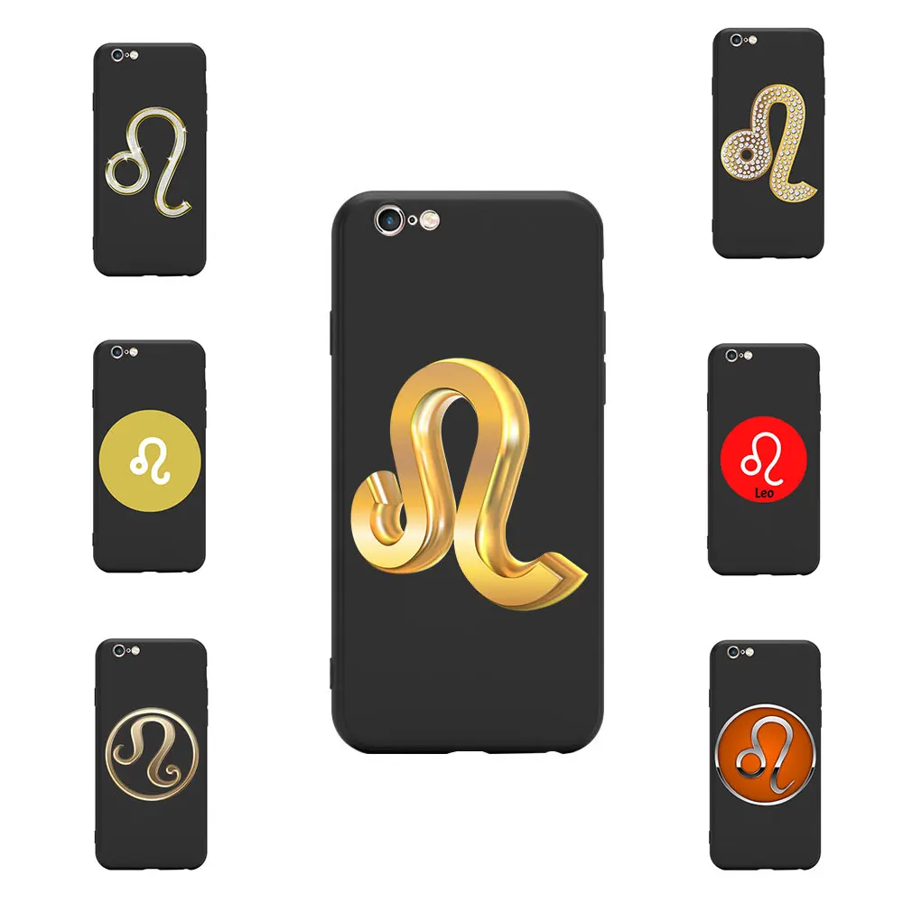 

Astrological Sign Zodiac Constellation Leo Sign Logo Theme Soft TPU Phone Case For iPhone 6/6s/7/7s/8s/X/XR/MAX Silicon