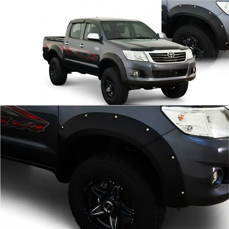 Колесо Арки 6 дюймов арок с гайкой черный Брызговики для Toyota Hilux Vigo 2012 2013 кабина с двумя рядами