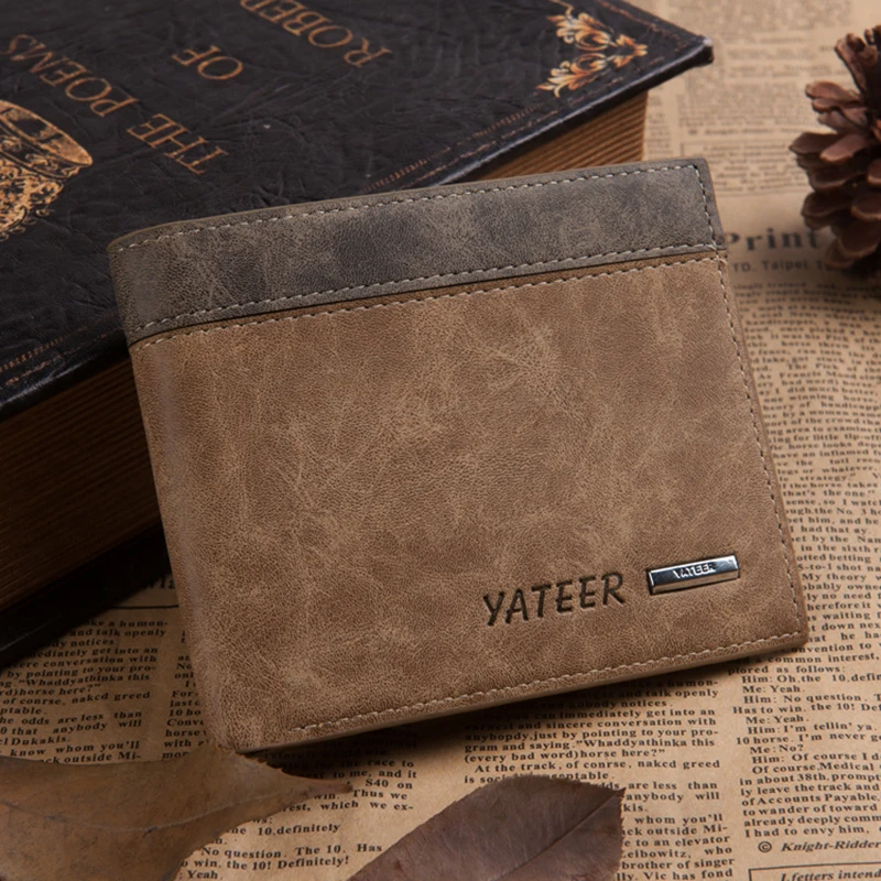 

PU leather RFID Protection Anti-Theft Scan Men Wallet Short Design Pouch Casual ID Credit Card Holder Pockets Bifold Money Purse
