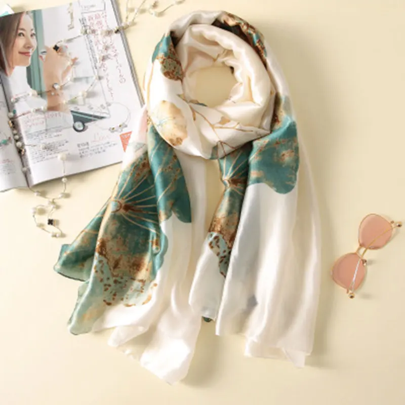 

summer satin silk scarves women fashion Printing shawl versatile soft scarves Lady square scarf of various colors designs 180*90