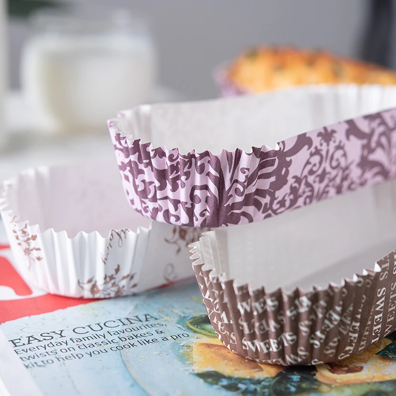 Bakerdream 50pcs 5 inch Baking Cups Eclairs liner for making lunch meat