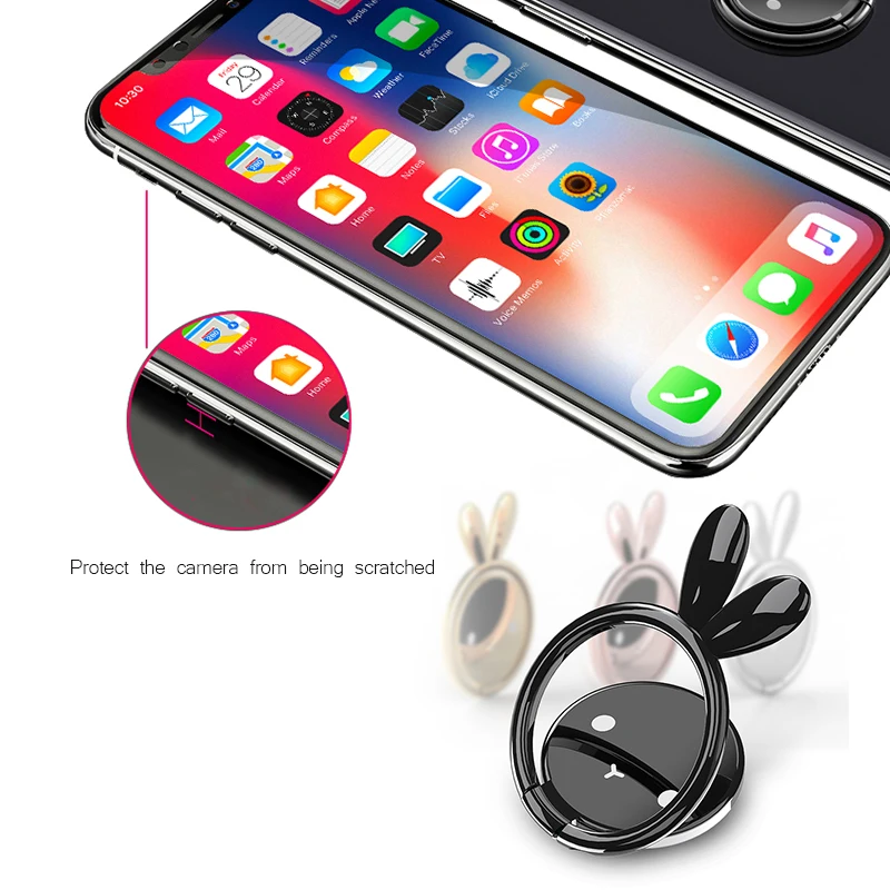 Metal Finger Ring Holder For iPhone 8 X Samsung Mobile Phone Ring Holder Stand For iPad Tablet GPS Magnetic Car Holder Stand
