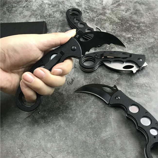 Нож karambit G10 Ручка D2 стальное лезвие Высокое качество Открытый Отдых EDC инструмент выживания разведка карманный нож подарок нож