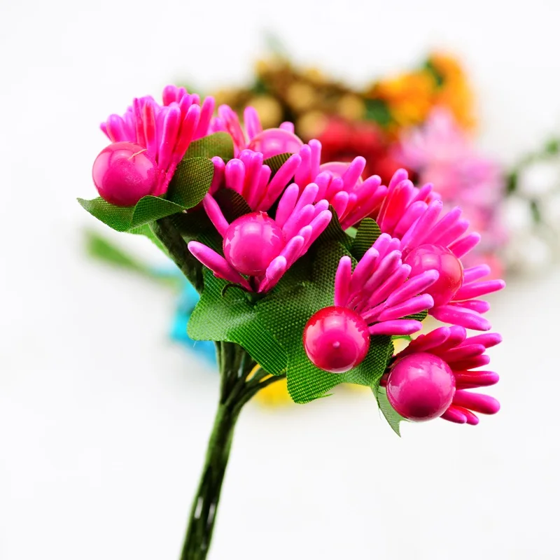 10pcs Artificial Flower For Wedding Decoration DIY Stamen Christmas Foam flowers Scrapbooking Wreath Fake Flowers 10pcs Artificial Flower For Wedding Decoration DIY Stamen Christmas Foam flowers Scrapbooking Wreath Fake Flowers