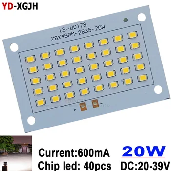 

20W 100% Full Power LED Flooding PCB SMD 2835 led PCB board 600ma 78x49mm 2200lm Aluminum for plate led flood light