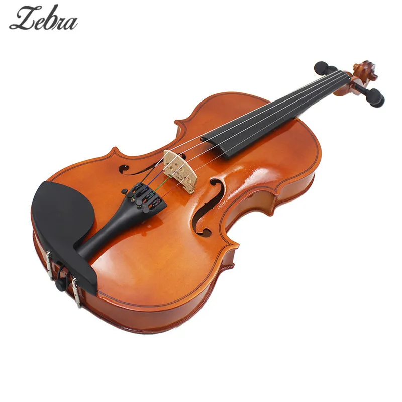 

Zebra Natural Color 4/4 Solid Wood Violin Bright Eucalyptus Violin Beginners Practice Performances Popular Violin With Box