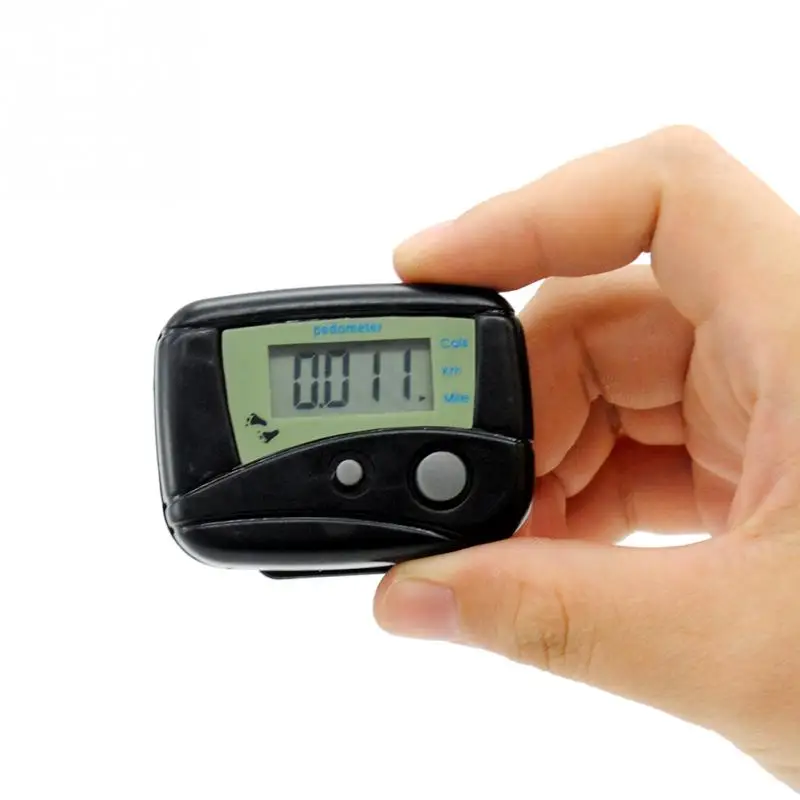 Multifunctional Pedometer Electronic Pedometer Black Digital LCD Run