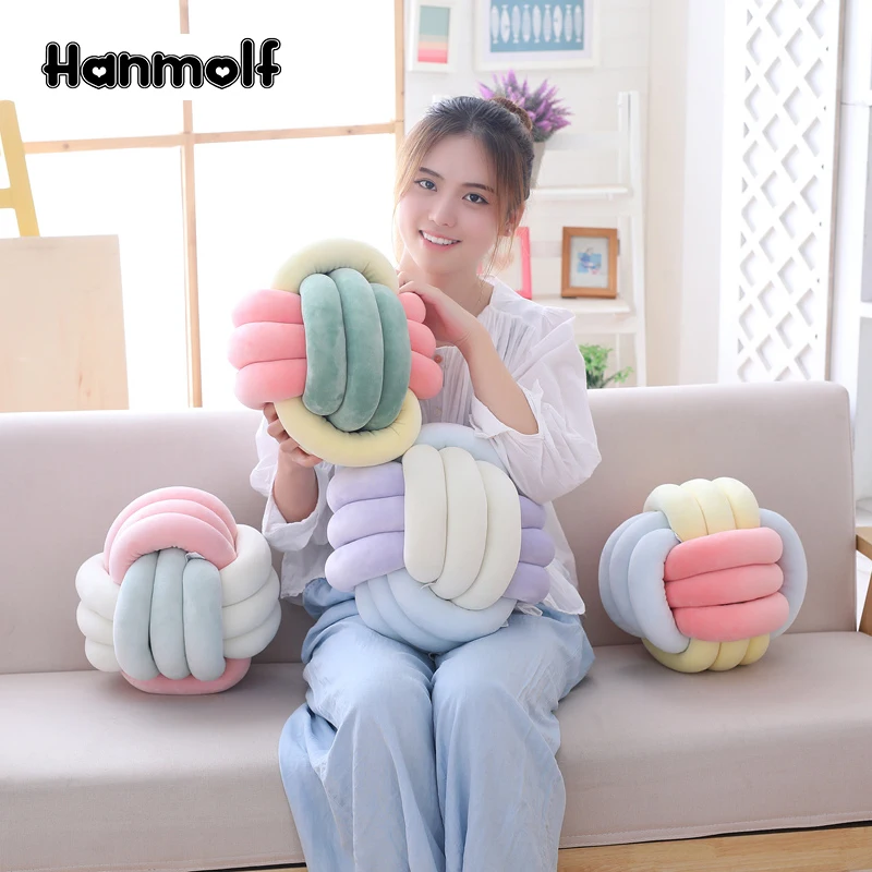 

China Knot Ball Plush Toy Stuffed 3 Colors Ball Toy Kids Knot Toy Sofa Chair Decor Ball Boys Girls Plushie Gift 30cm*30cm