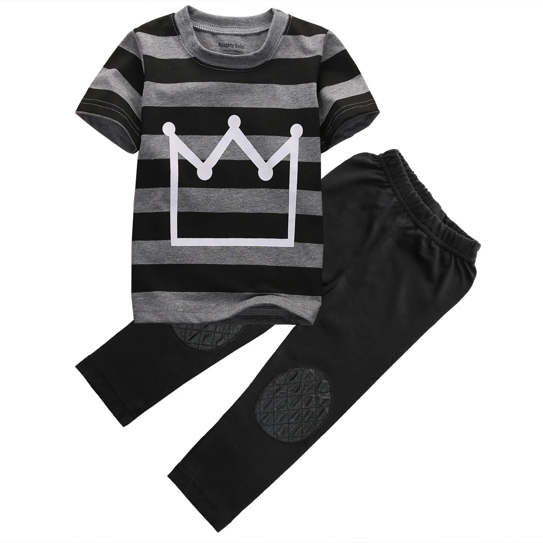 2pcs Newborn Toddler Infant Kids Baby Boy Clothes T-shirt Tops+Pants Outfits Set