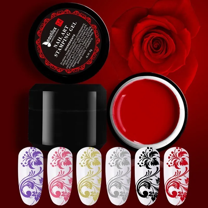 

Beautilux 1pc Nail Art Stamping Gel UV LED Nails Printing Transfer Gel Soak Off Gels Nail Polish Lacquer For Nail Design 6g