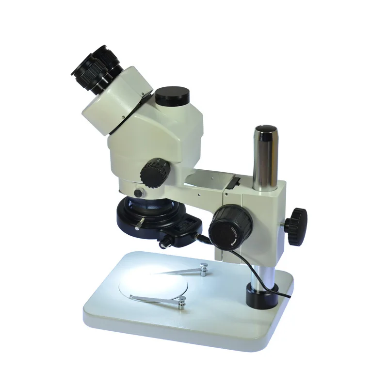  Inspection Zoom 7X-45X Trinocular Stereo Microscope Trinocular Visual + 56 LED Light + WF10X20 Eyep