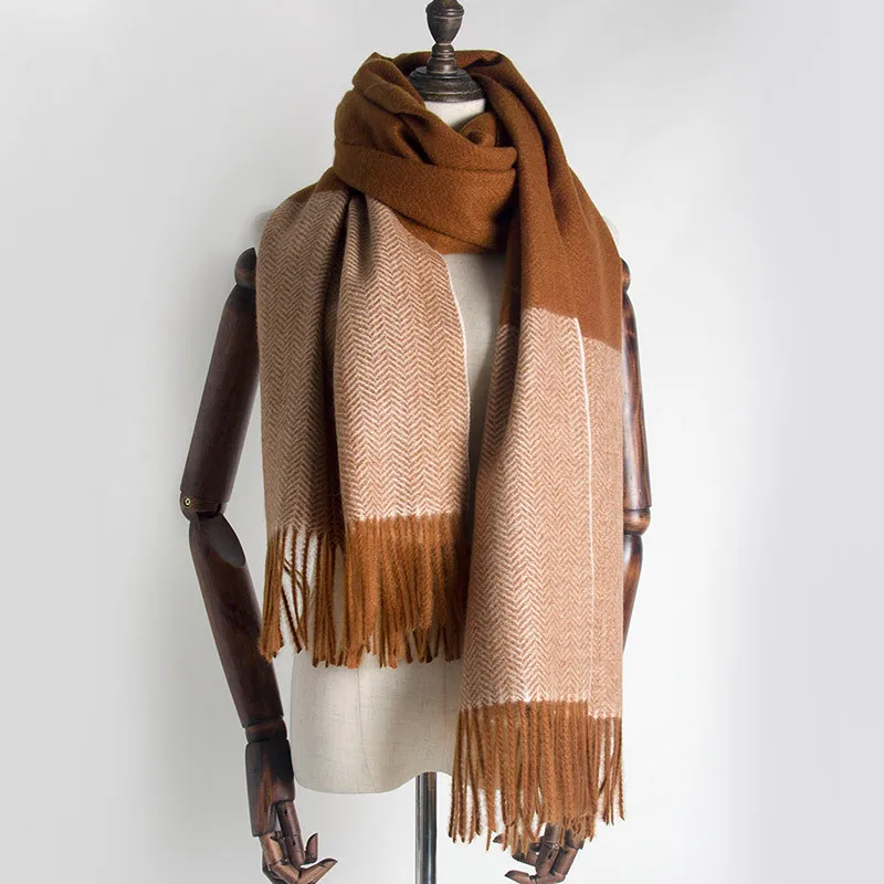 

45% Off Women Winter Cashmere Scarf Ponchos and Capes Lic Female Blanket Pashmina Scarves Warm Tippet Shawl Tassel Stoles