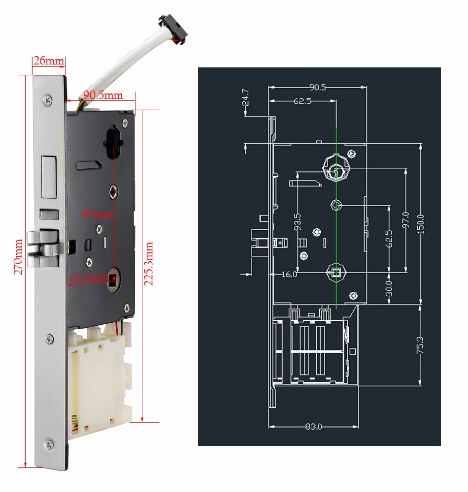 Уникальный дизайн RFID гостиничный смарт-замок двери электронный с длинным врезом