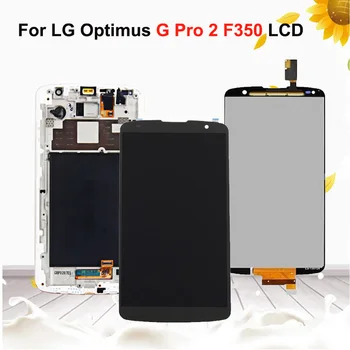 

5.9'' LCD Display For LG Optimus G Pro 2 F350 D837 D838 Touch Screen Digitizer Assembly Black White with Frame Replacement Parts