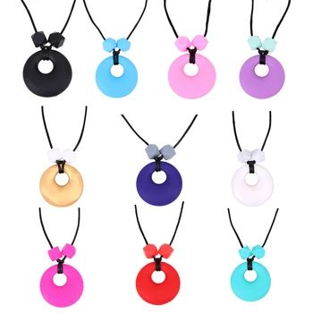 

Cute Baby Pacifier Teething Toy DIY Necklace Kids Soft Non-Toxic Silicone Jewelry Decor Baby Pendant Soother Teether Chain