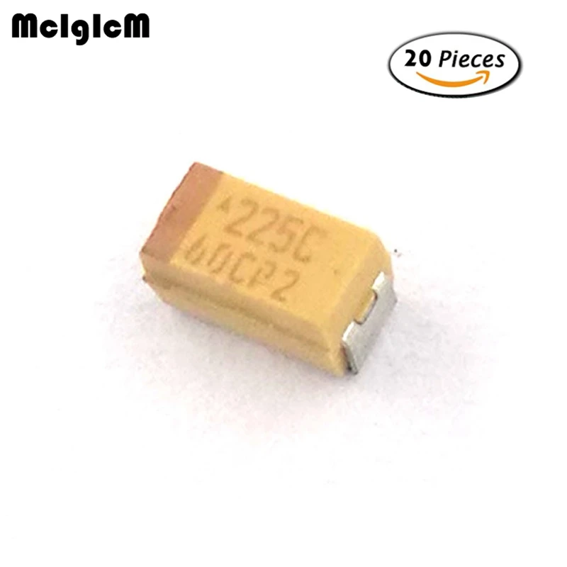 

MCIGICM 20pcs A 3216 2.2uF 16V SMD tantalum capacitor