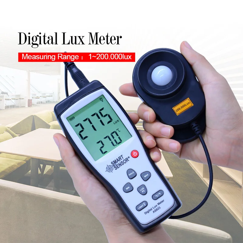

Digital Luxmeter Lux meter Photometer Illuminometer Spectrometer Spectrophotometer High Precision Light Meter 200,000lux