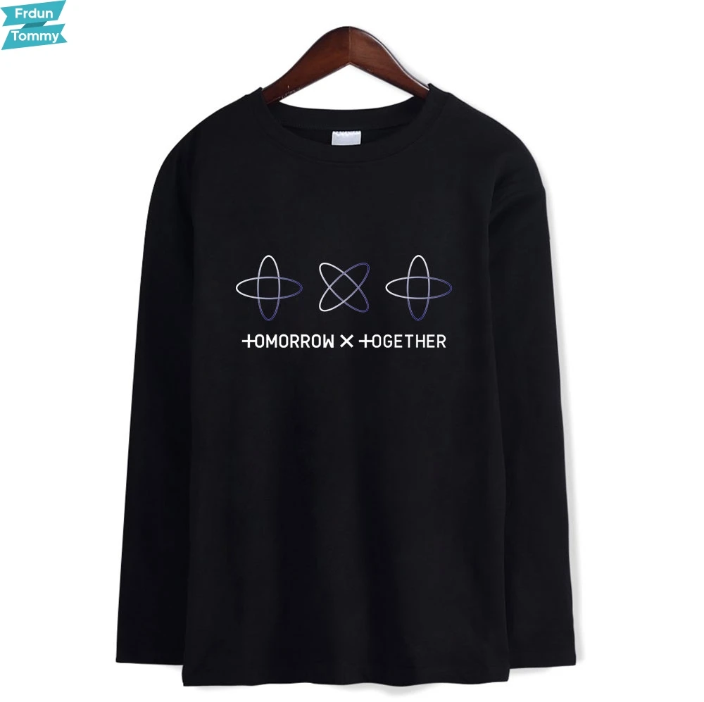 TXT завтра X футболка с принтом Kpop для мужчин и женщин Повседневная длинным рукавом